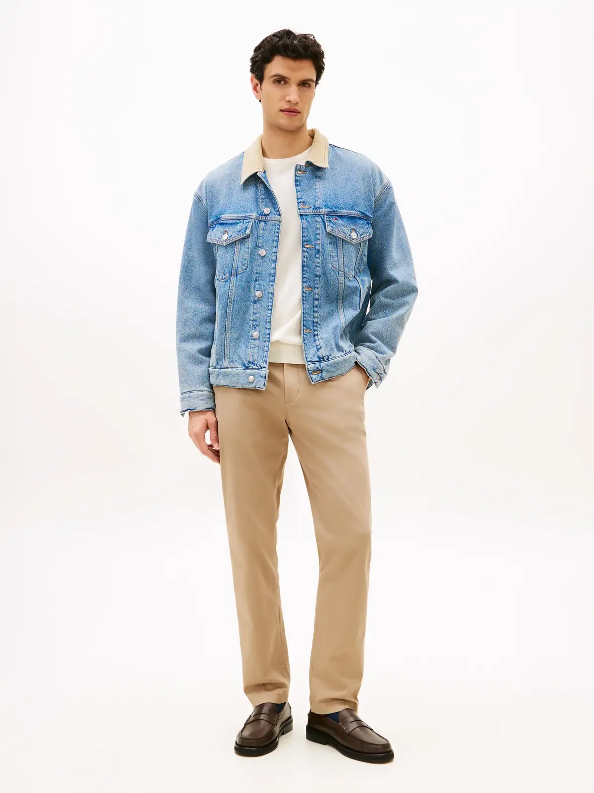 Tommy Hilfiger TRUCKER JACKET KYLO, 1BH Mavi Erkek Kot Mont