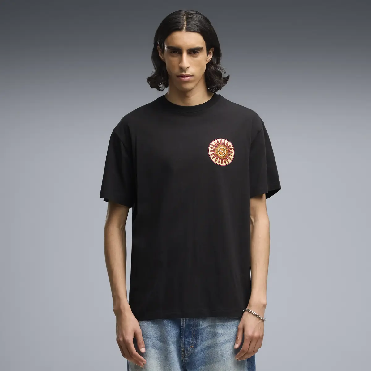 PUMA GRAPHIC Sun Relaxed Tee Siyah Erkek T-Shirt & Polo