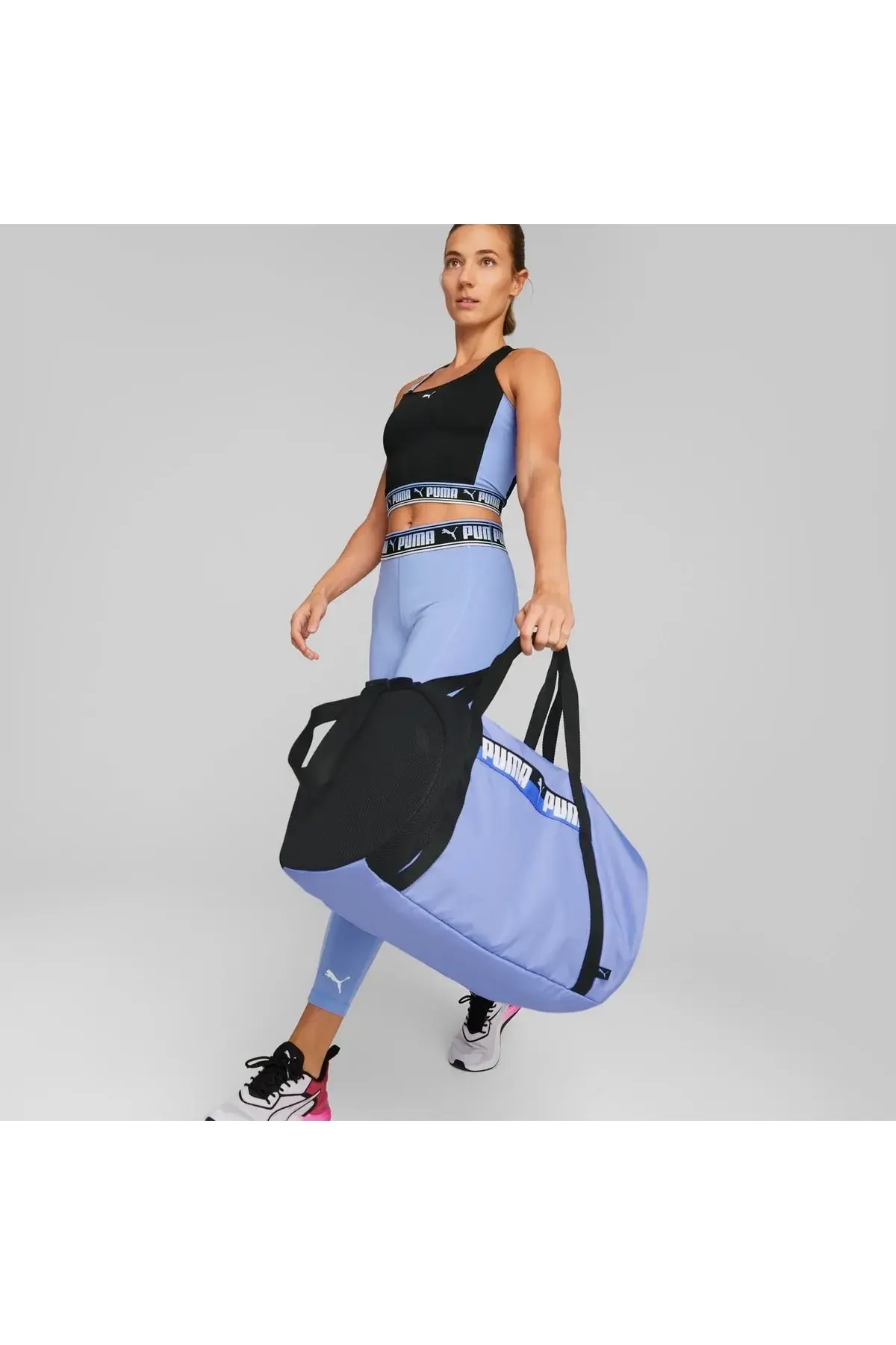Puma AT ESS Barrel Bag Mor Kadın Spor Çantası