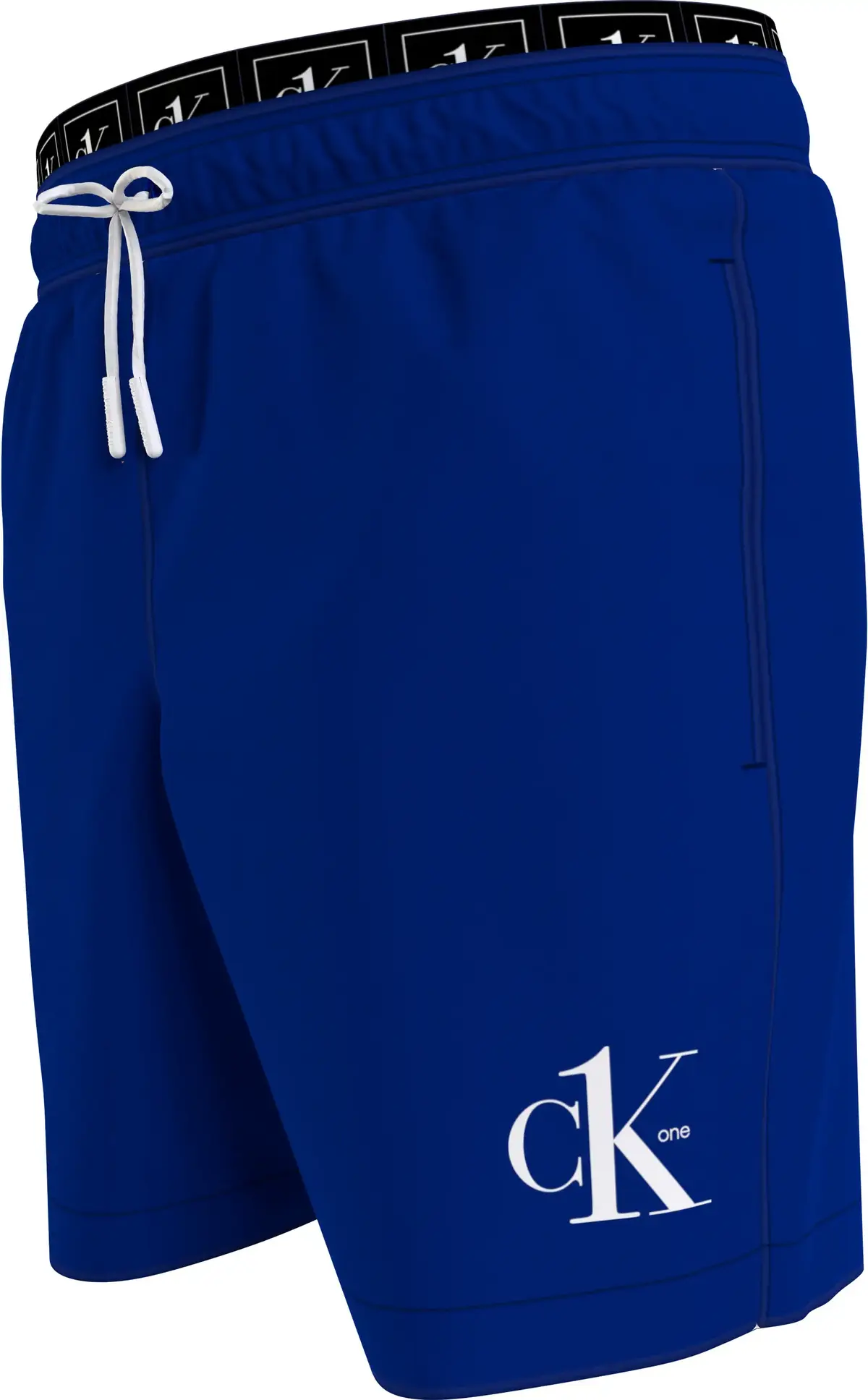 Calvin Klein MEDIUM DOUBLE WAISTB Erkek Mavi Deniz Şortu