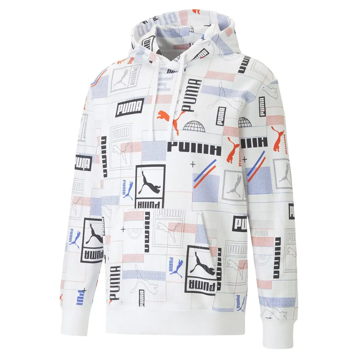 Puma CLASSICS GEN. AOP Hoodie TR Beyaz Erkek/Unisex Hoodie