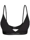 Calvin Klein LIGHTLY LINED TRIANG Siyah Hafif Astarlı Üçgen Bralet
