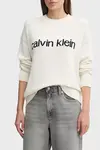 Calvin Klein Cotton Graphic Pullover Bej Kadın Kazak
