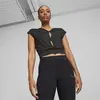 Puma Studio Yogini Lite Trend Tee Puma Black Siyah Kadın T-shirt