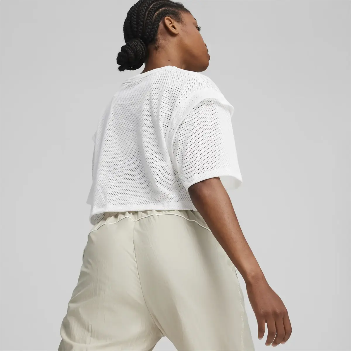 Puma FIT MOVE MESH CROP TEE Beyaz Kadın T-Shirt