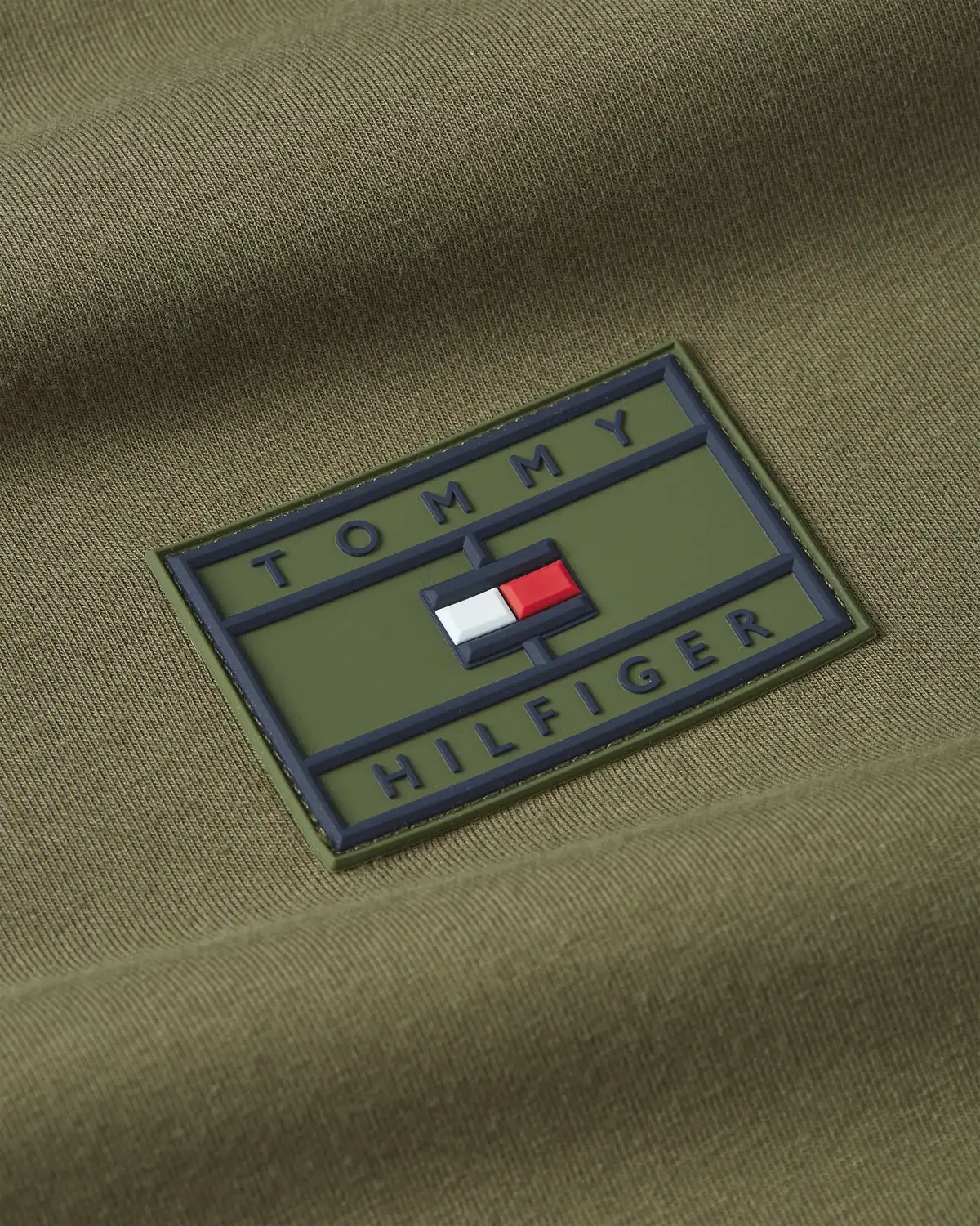 Tommy Hilfiger BADGE S/S TEE Erkek Yeşil T-Shirt