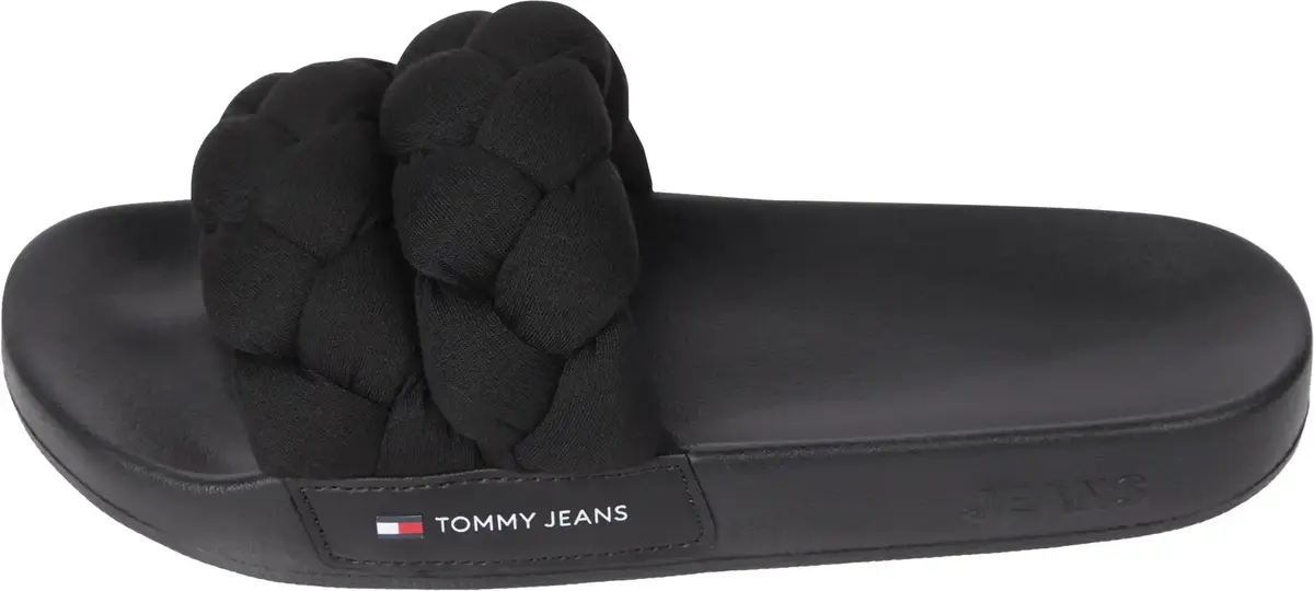 Tommy Hilfiger TJW BRAIDED SLIDE, BDS Siyah Kadın Terlik