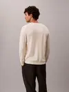 Calvin Klein LS 100% MERINO CREW, YAC Erkek Beyaz Kazak