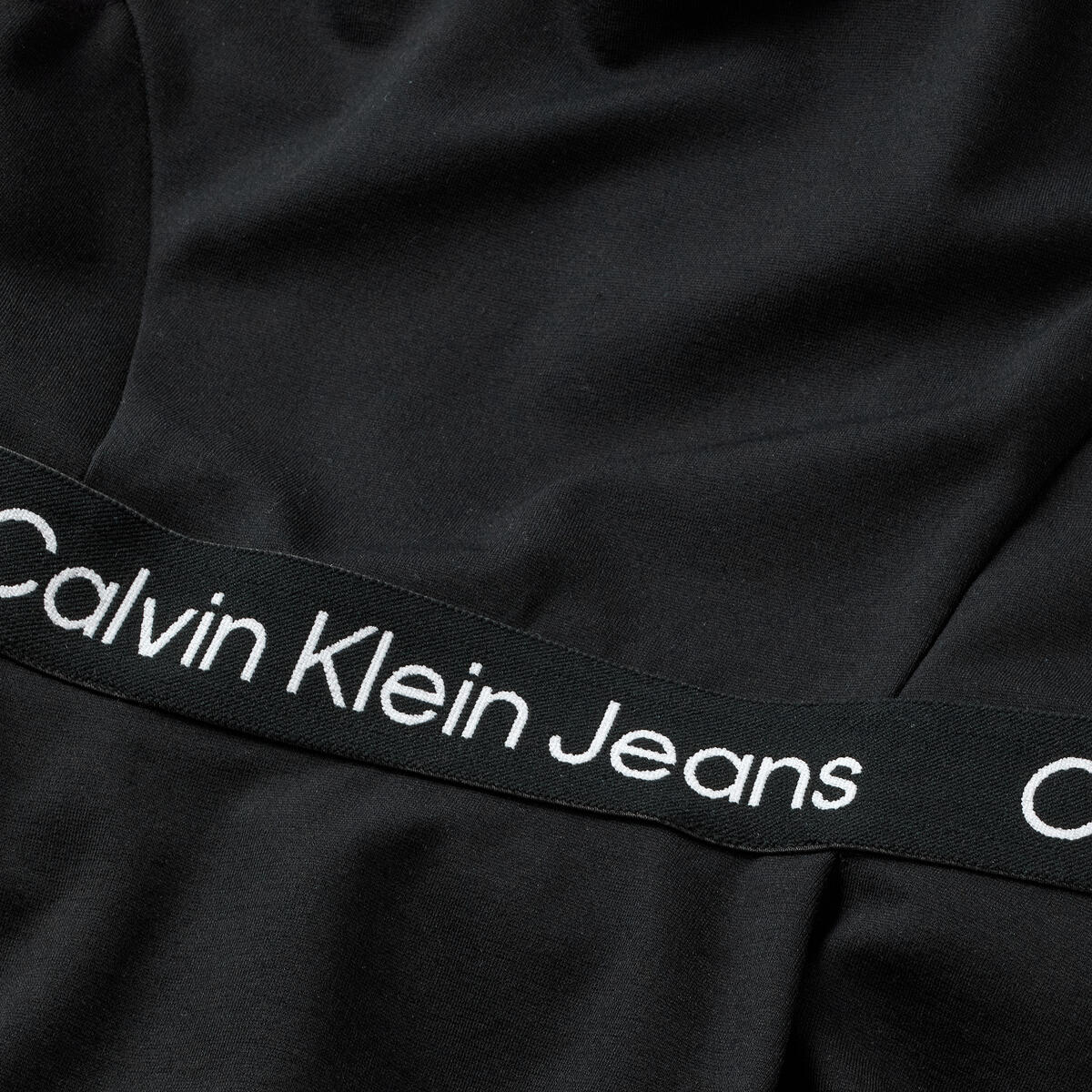 Calvin Klein LOGO TAPE PUNTO SLEE Kadın Siyah Elbise