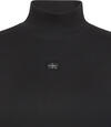 Calvin Klein LS WOVEN LABEL TURTLENECK Siyah Kadın Gömlek Calvin Klein LS WOVEN LABEL TURTLENECK Siyah Kadın Gömlek