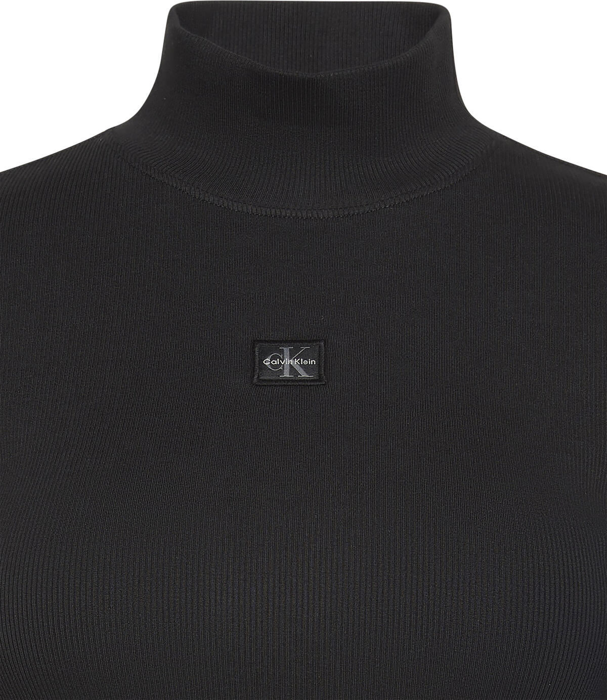 Calvin Klein LS WOVEN LABEL TURTLENECK Siyah Kadın Gömlek Calvin Klein LS WOVEN LABEL TURTLENECK Siyah Kadın Gömlek
