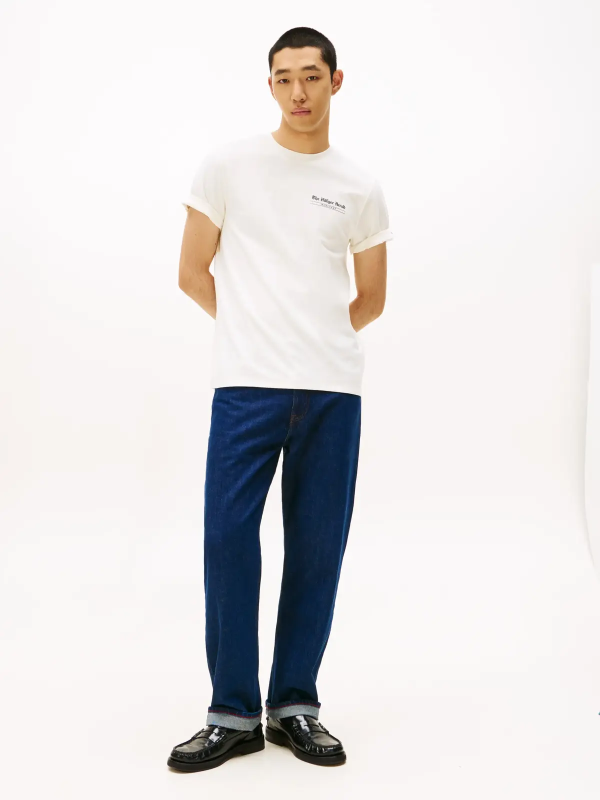 Tommy Hilfiger HILFIGER HERALD BACK, Z00 Krem Erkek T-Shirt & Polo