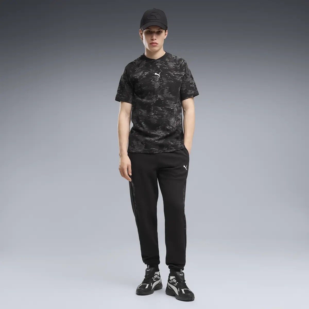 PUMA PUMA SPORT Camo Tee Siyah Erkek T-Shirt