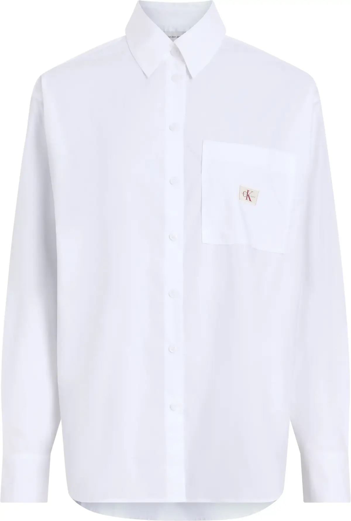 Calvin Klein WOVEN LABEL RELAXED, YAF Beyaz Kadın Gömlek
