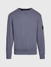 Calvin Klein WASHED BADGE CREW NE Erkek Gri Sweatshirt