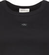 Calvin Klein A- WOVEN LABEL 2X2 RIB BABY TEE Siyah Kadın T-Shirt Calvin Klein A- WOVEN LABEL 2X2 RIB BABY TEE Siyah Kadın T-Shirt