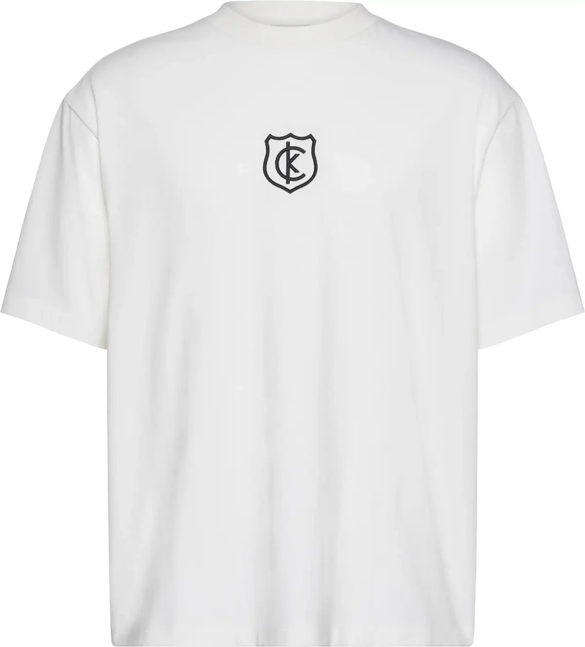 Calvin Klein SS 20S EMBRD CK SHIE, YAA Beyaz Erkek T-Shirt & Polo