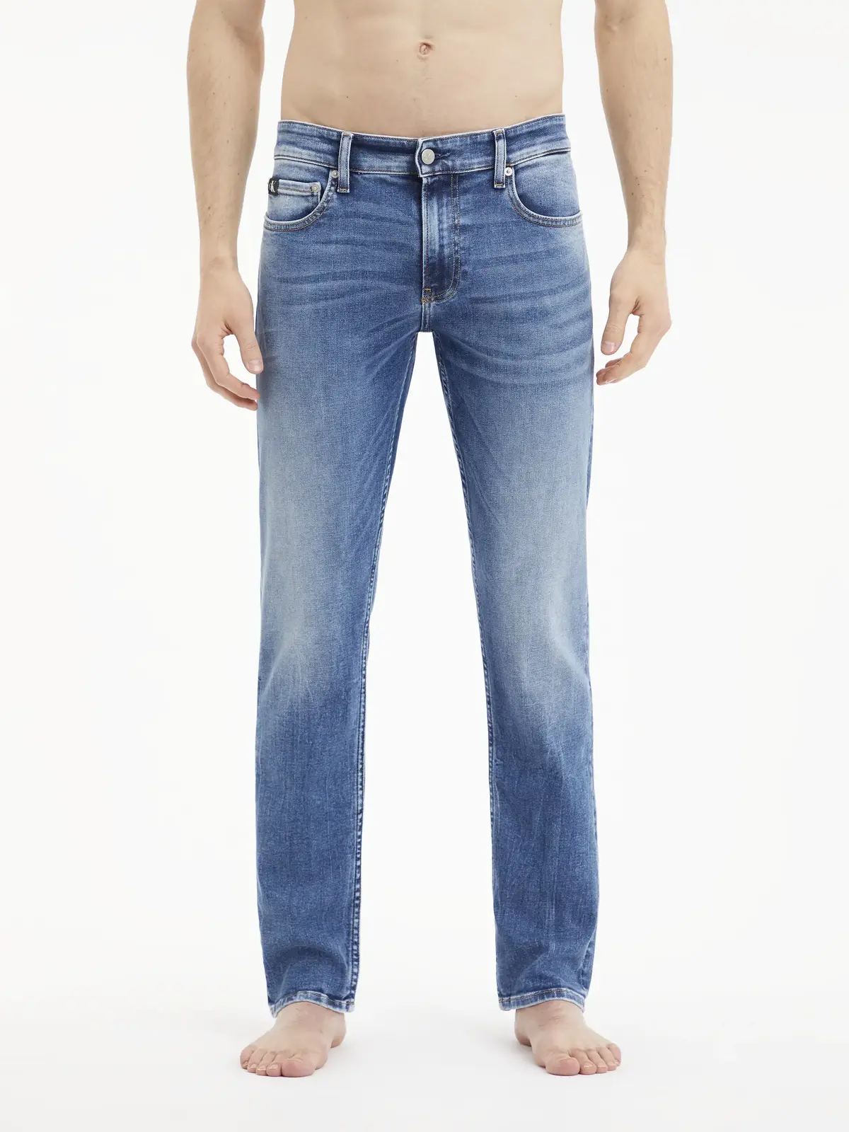 Calvin Klein SLIM Erkek Mavi Kot Pantolon