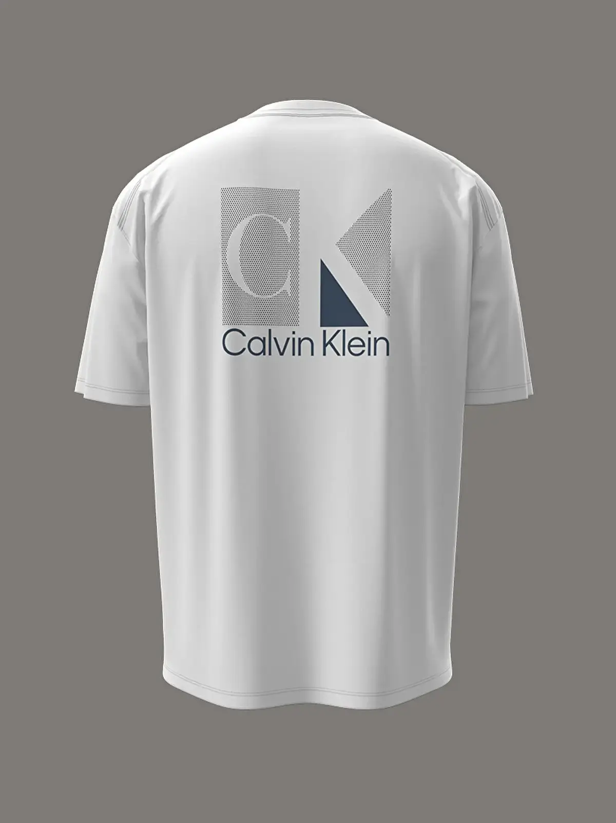 Calvin Klein SS 30s EU SP CK ABSTRACT GRAPHIC Beyaz Erkek Tişört