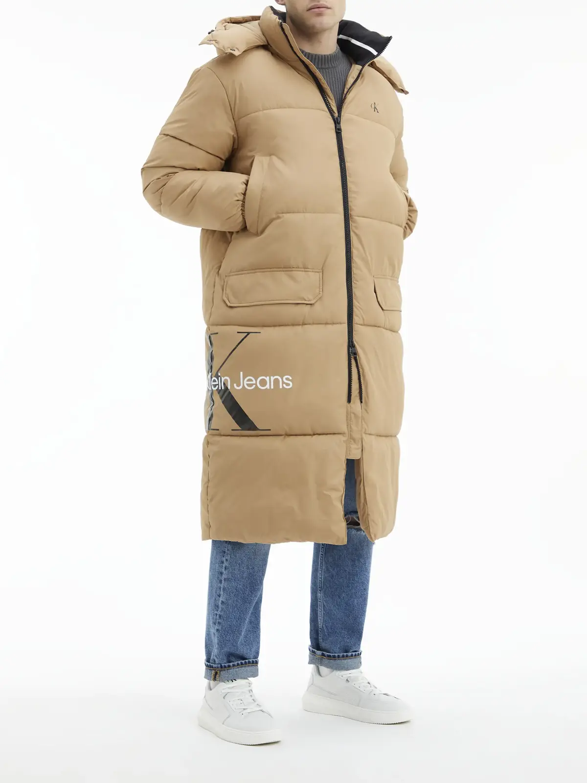Calvin Klein ESSENTIALS NON DOWN Erkek Kahverengi Şişme Mont