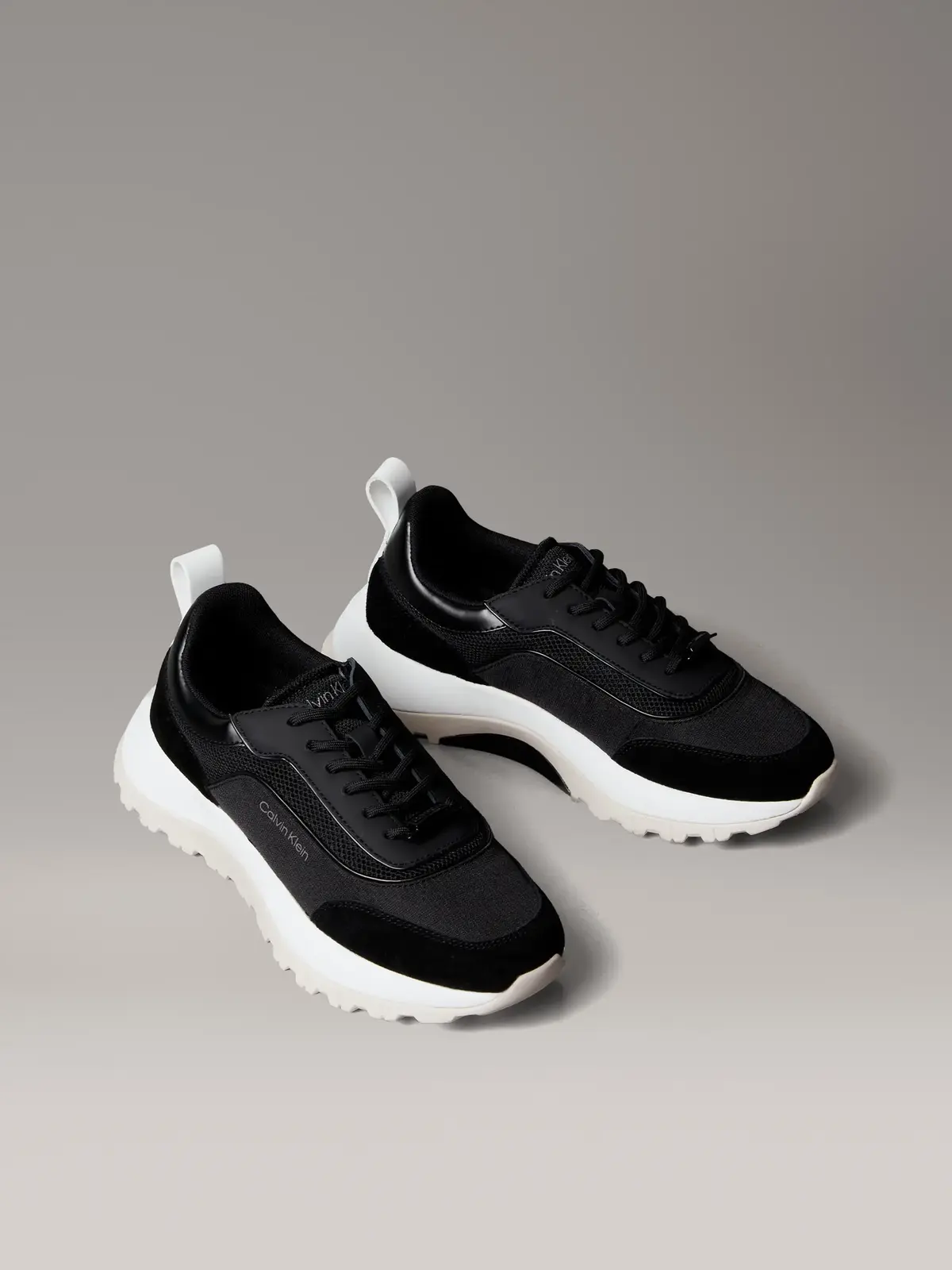 Calvin Klein RUNNER LACE UP MESH, 0GM Siyah Kadın Spor Ayakkabı