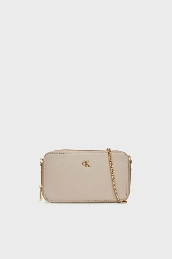 Calvin Klein MINIMAL MONO CAMERA BAG Bej Kadın El Çantası