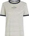 Tommy Hilfiger REG MONOTYPE STRIPE, 0FC Beyaz Kadın T-Shirt & Polo