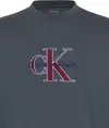 Calvin Klein SS 16S TRICOLOR MONOLOGO GRAPHIC Erkek Gece Mavi T-Shirt