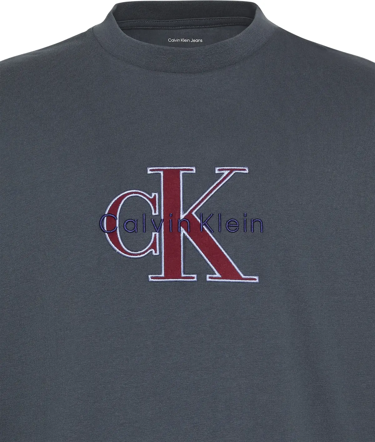 Calvin Klein SS 16S TRICOLOR MONOLOGO GRAPHIC Erkek Gece Mavi T-Shirt