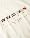 Tommy Hilfiger SAIL FLAGS RLXD C-NK, AEF Bej Kadın T-Shirt & Polo