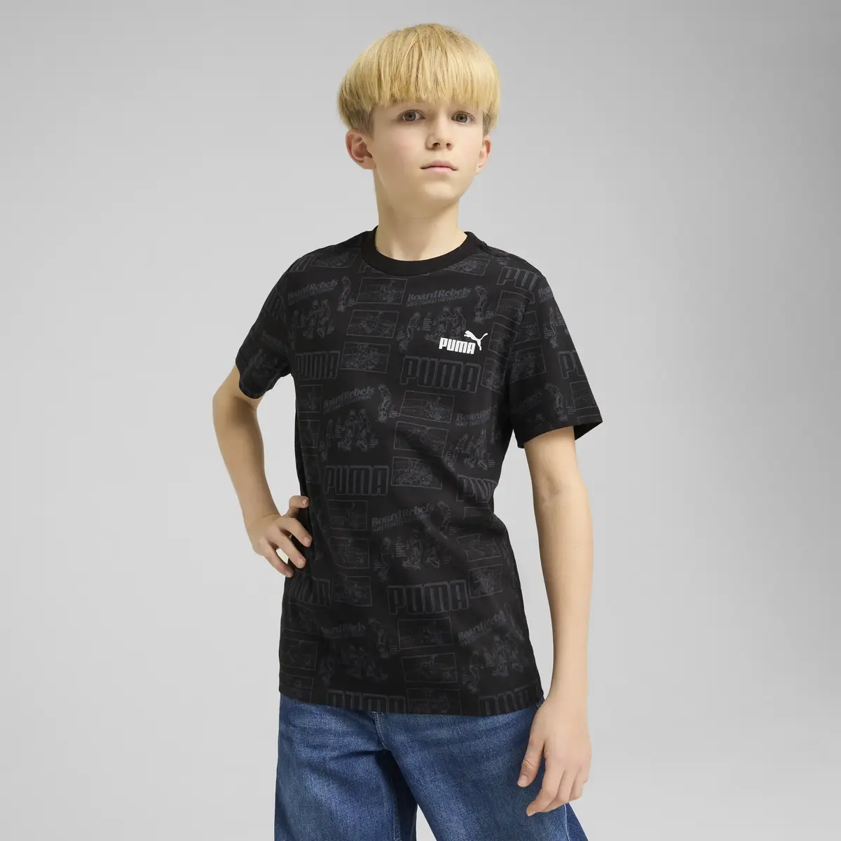 Puma MID90S AOP Tee Siyah Unisex T-Shirt & Polo