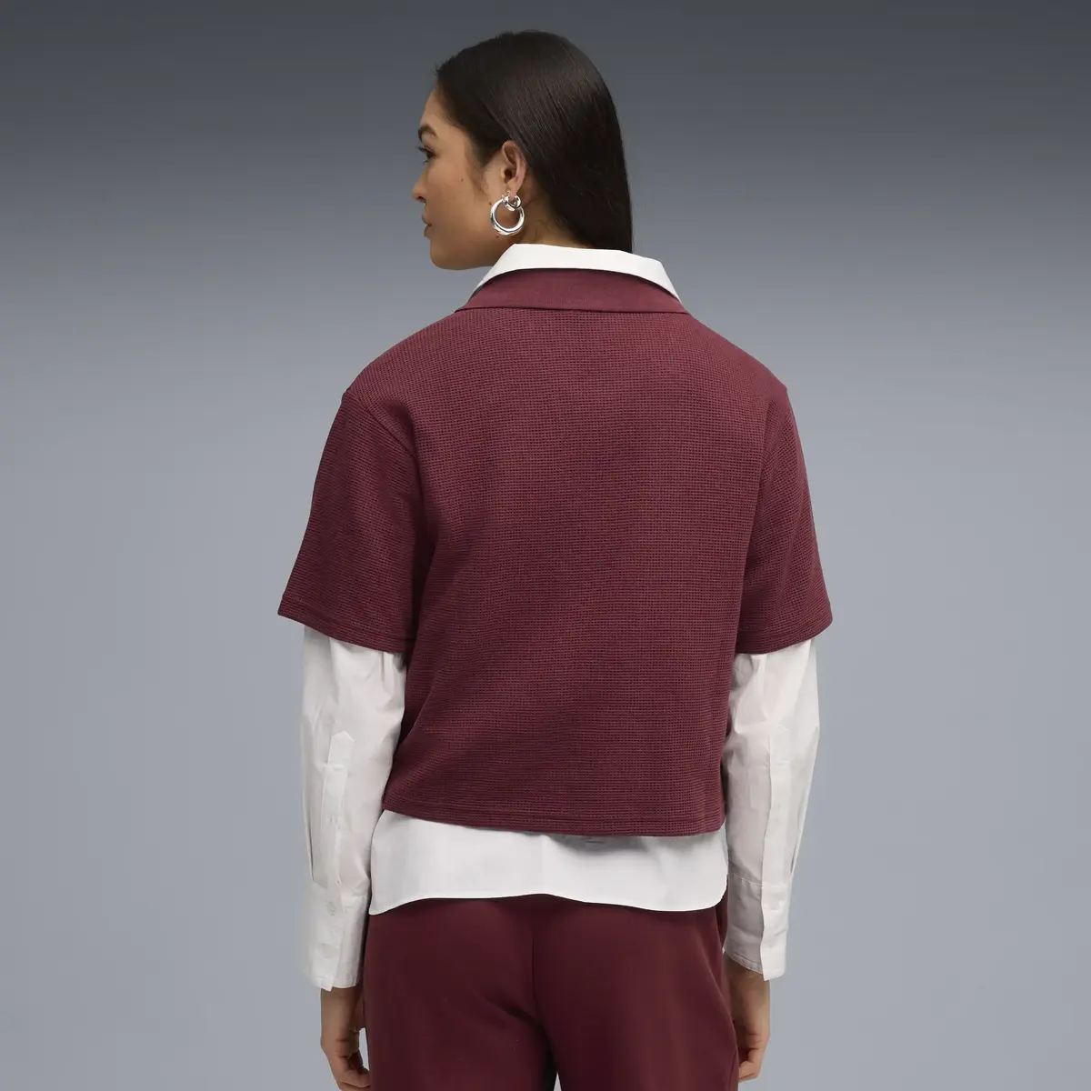 Puma CLASS Relaxed Polo Tee Bordo Kadın Polo T-shirt