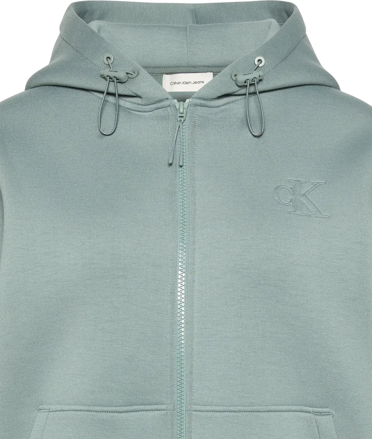 Calvin Klein LS SCUBA CROPPED OVERSIZED SWEAT Kadın Yeşil Sweatshirt