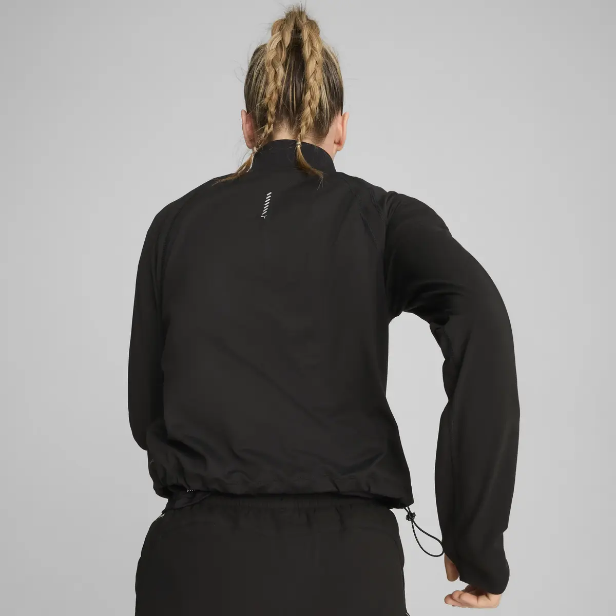 Puma RUN CLOUDSPUN 1/4 ZIP W Siyah Kadın Sweatshirt