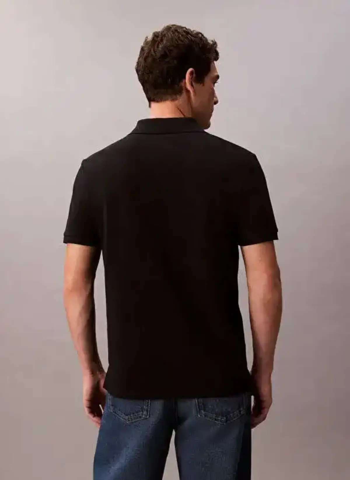 Calvin Klein SS CASUAL PIQUE CLASSIC POLO Siyah Erkek Polo T-Shirt