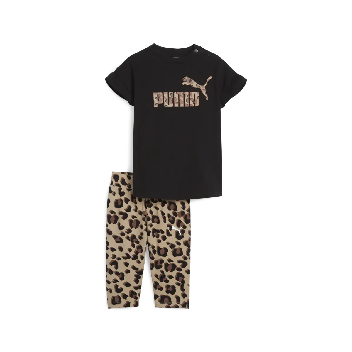 Puma MINICATS ANIMAL Legging Set Siyah Bebek Eşofman Takımı