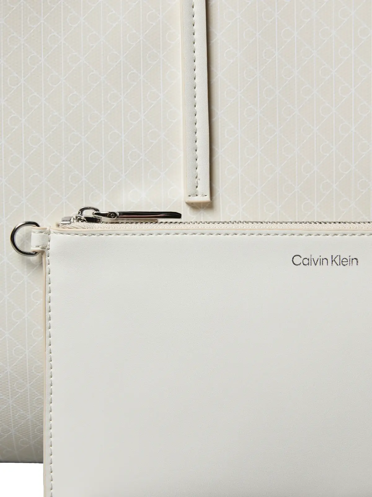 Calvin Klein EMBLEM AOP TOTE Beyaz Tote Çanta