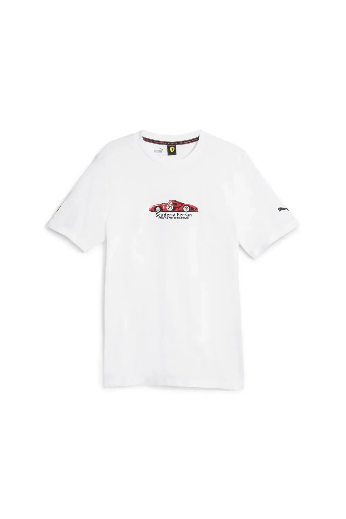 Puma Ferrari Race Graphic Tee 1 Beyaz Erkek T-Shirt