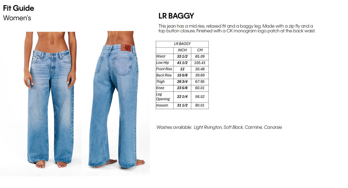 Calvin Klein LOW RISE BAGGY CK ATLANTIC Mavi Kadın Kot Pantolon Calvin Klein LOW RISE BAGGY CK ATLANTIC Mavi Kadın Kot Pantolon