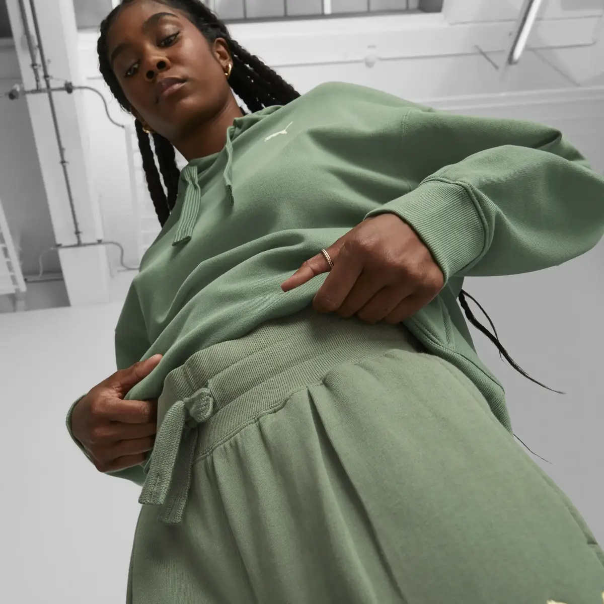 Puma HER High-Waist Pants TR Yeşil Kadın Eşofman Altı
