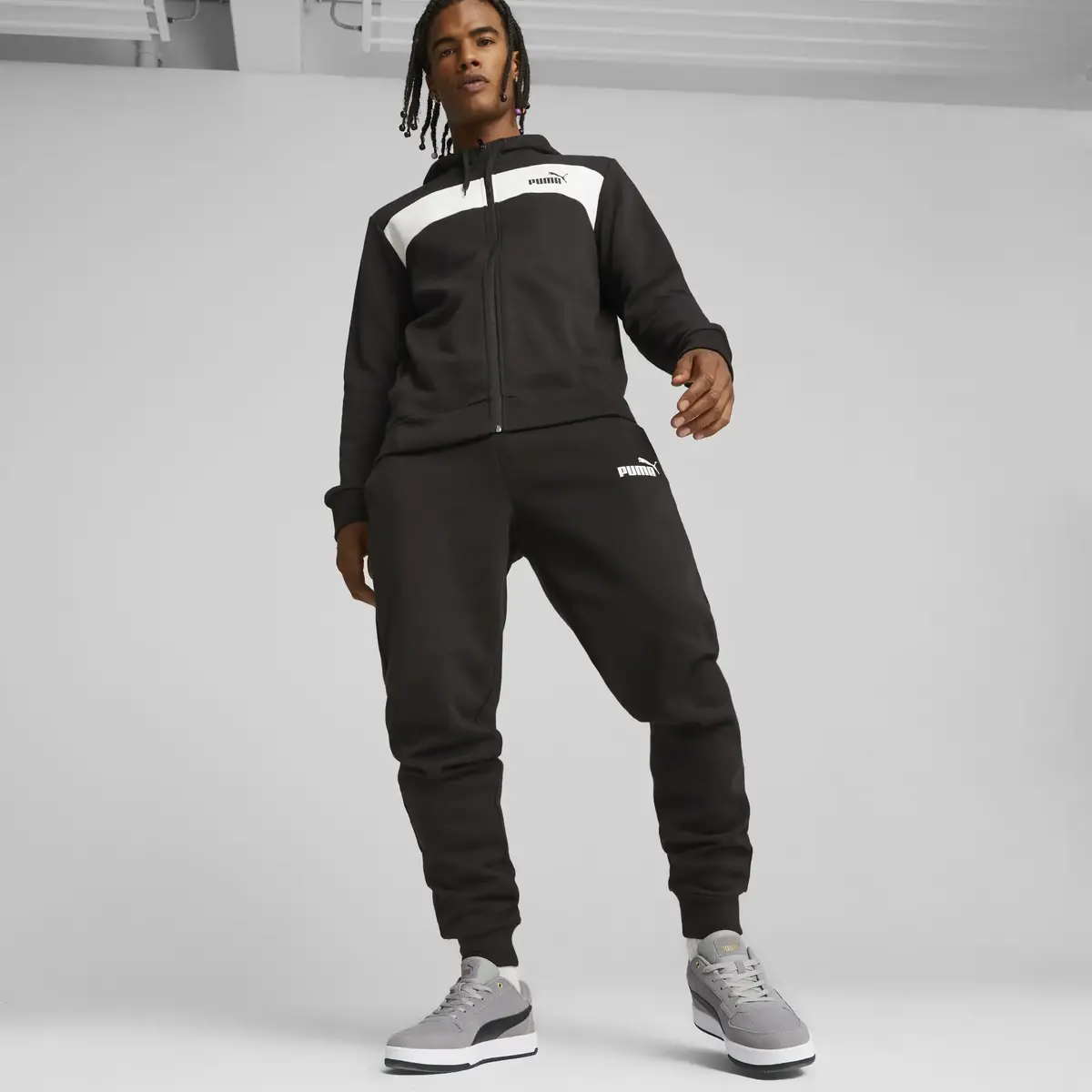 Puma FZ Panel Tracksuit Siyah Erkek Eşofman Takımı