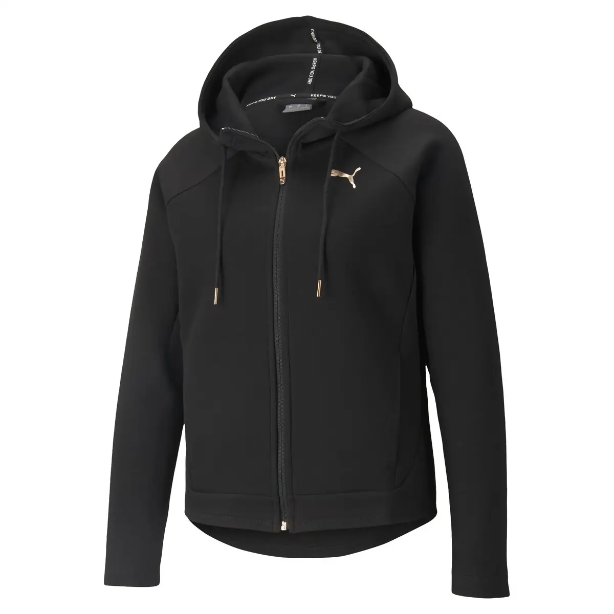Puma Evostripe Full-Zip Hoodie Siyah Kadın Fermuarlı Hoodie