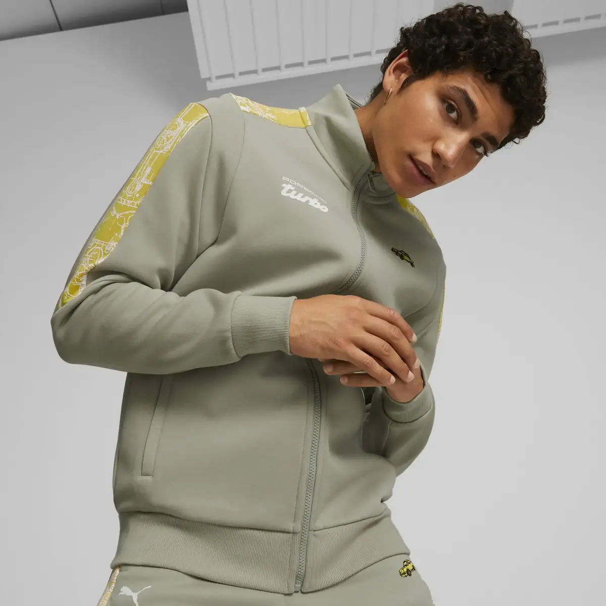 Puma Pl Mt7 Sweat Jacket Bej Erkek Fermuarlı Sweatshirt