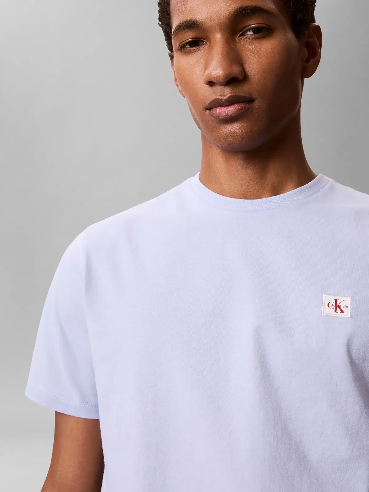Calvin Klein SS BADGE 30S JERSEY Mavi Erkek Tişört