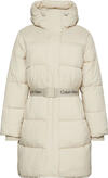 Calvin Klein BELTED MIDWEIGHT LONG PUFFER Kahverengi Kadın Mont Calvin Klein BELTED MIDWEIGHT LONG PUFFER Kahverengi Kadın Mont