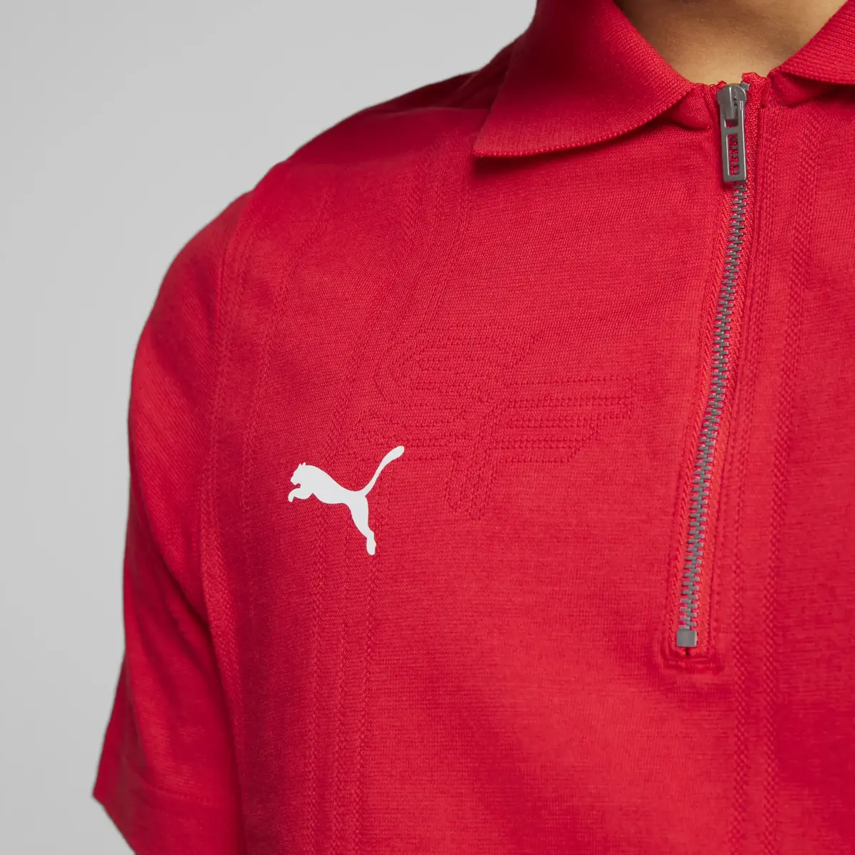 Puma Ferrari Style Polo jacquard Kırmızı Erkek T-Shirt