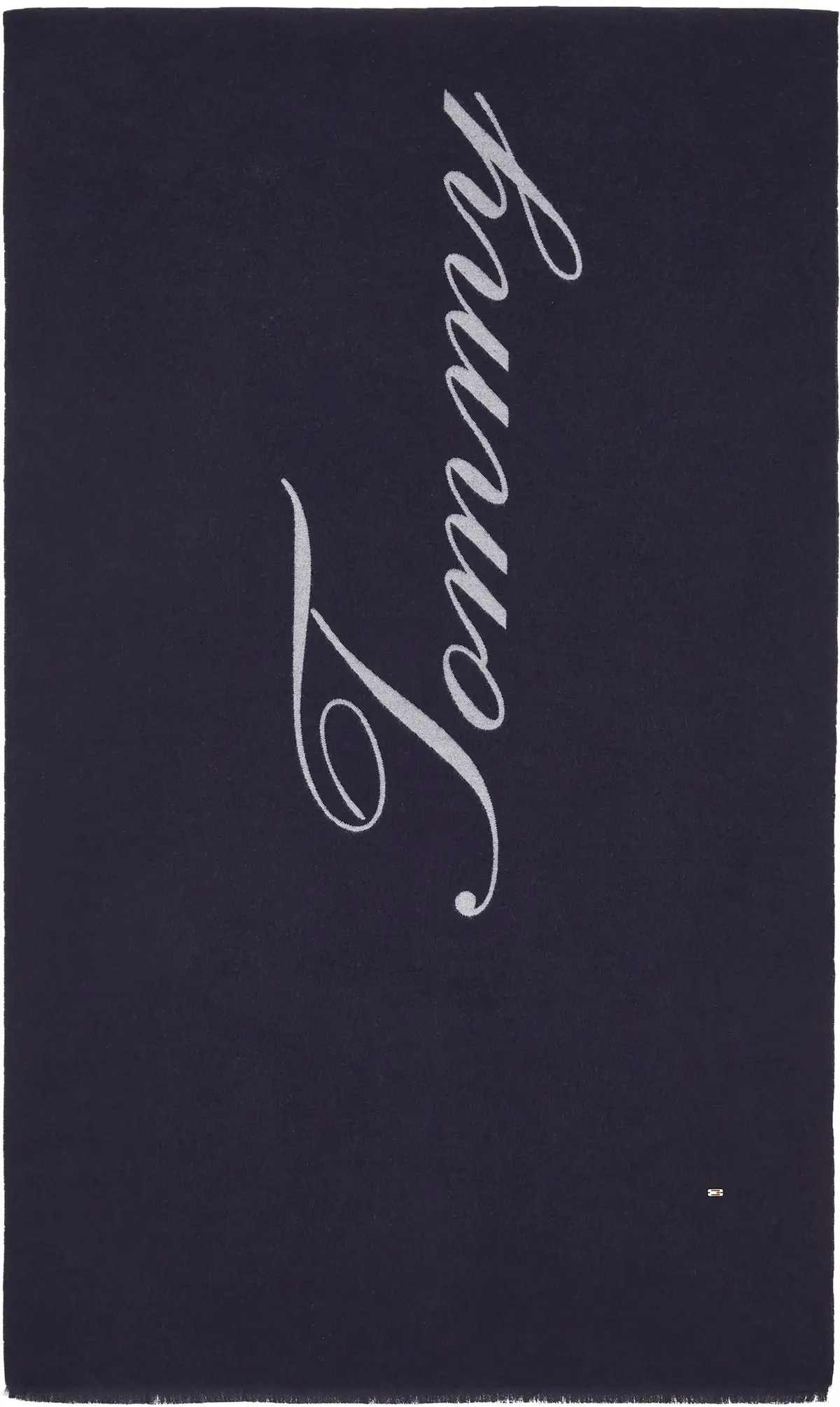 Tommy Hilfiger TH LOGO SCARF, 0GY Lacivert Kadın Eldiven-Atkı-Bere