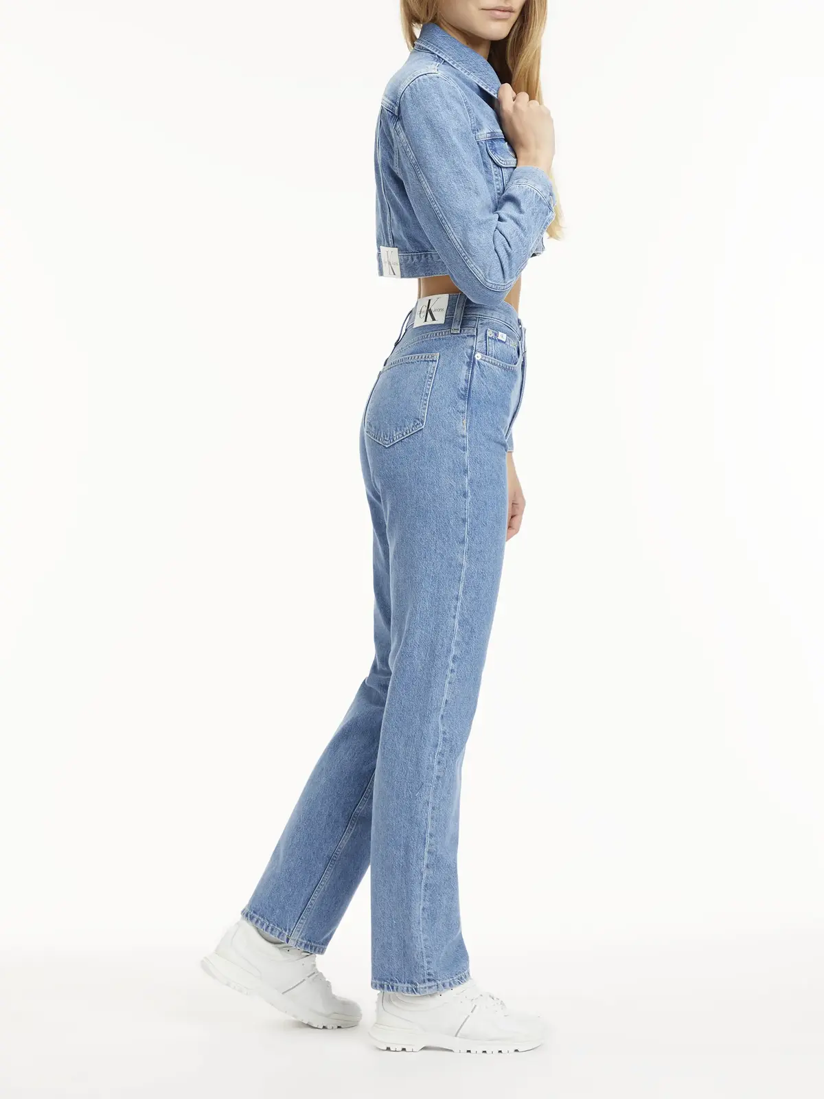 Calvin Klein HIGH RISE STRAIGHT Kadın Mavi Kot Pantolon