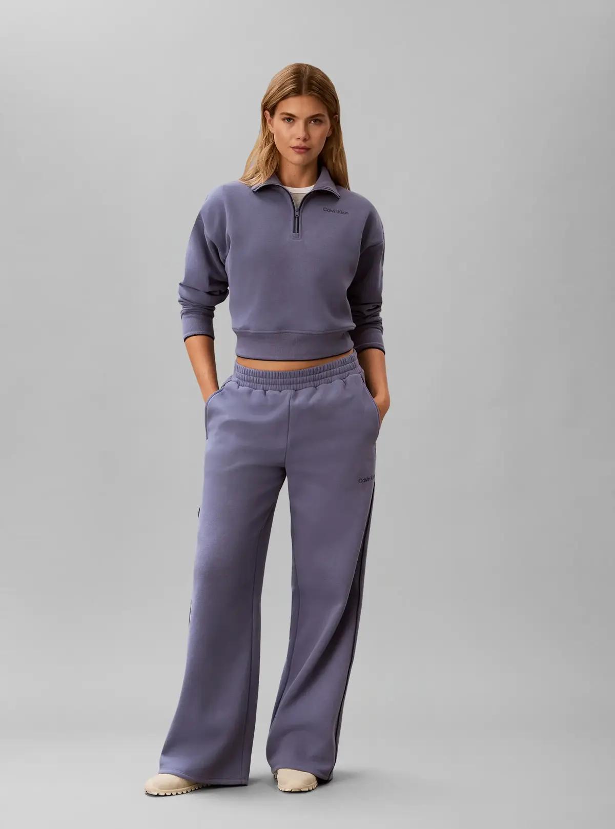 Calvin Klein BRUSHED FRENCH TERRY, C53 Mor Kadın Eşofman Altı